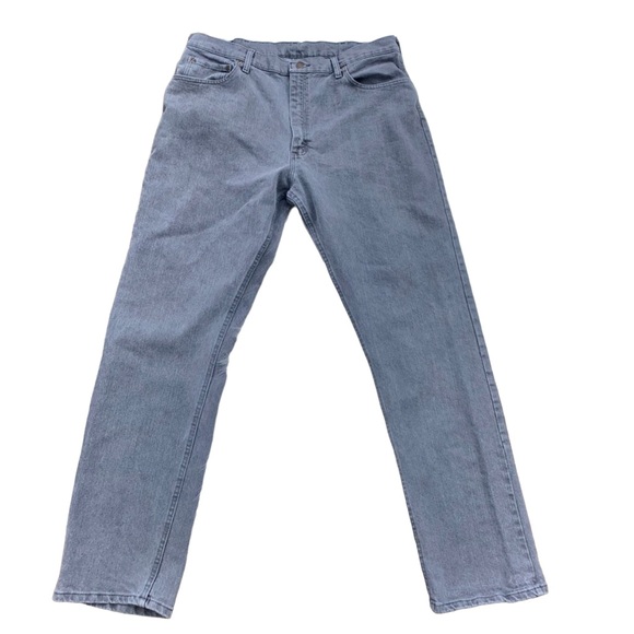 Wrangler Gray Straight Leg Denim Jeans Men Size 38X34 - Picture 1 of 8